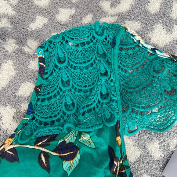 NWT DANIEL RAINN TURQUOISE FLORAL TANK SIZE 2X - Picture 4 of 9